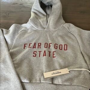 Fear of God Essentials Gray Hoodie